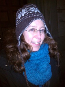 Melanie warm eingepackt.